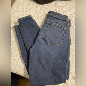 Loft women's curvy skinny jeans size 30/10 classic dark indigo wash